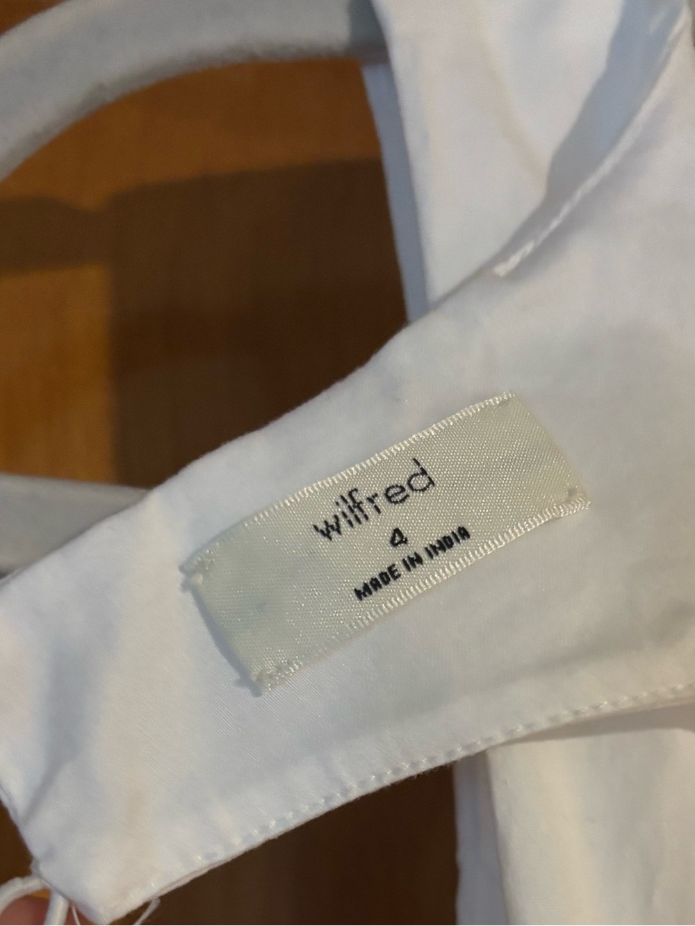 Aritzia Wilfred Tina Poplin Dress - white, 4 - Picture 5 of 5
